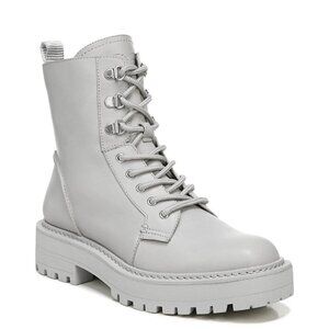 SAM EDELMAN WOMEN'S LUE GRAY COMBAT LACE-UP BOOTS